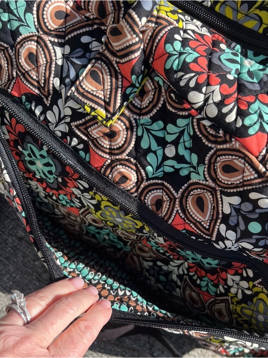 Vera Bradley WeekenderSierraQuilted Travel Bag with Multicolor Floral Medallions - Picture 4 of 9